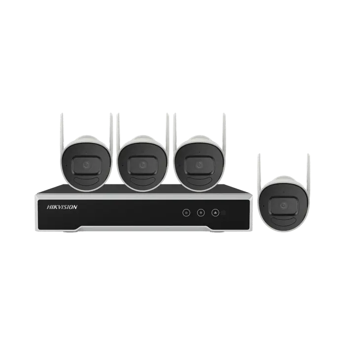 [NK42W0H-1T(E)] Kit IP Inalámbrico 1080p / NVR 4 Canales / 4 Cámaras Bala para Exterior / 1 HDD de 1 TB / Modo Repetidor